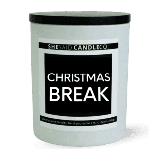12oz matte white jar christmas break coconut wax candle